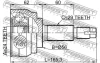 ШРУС НАРУЖНЫЙ 24x56x29 (NISSAN TEANA J31 2003-2008) FEBEST 0210-089 (фото 2)