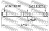 Полуось ALMERA B10RS (CLASSIC) 06- лев. (22x421x22) FEBEST 0212-B10MTLH (фото 2)