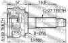 ШРУС НАРУЖНЫЙ ЗАДНИЙ 30x56x27 (SUBARU B9 TRIBECA 2004-) FEBEST 0810-B9R (фото 2)