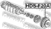 ШКІВ КОЛЕНВАЛА F20A, F22A, H23A, F22B FEBEST HDS-F20A (фото 2)