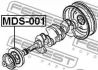 ШКИВ,ГАСИТЕЛЬ КОЛЕБАНИЙ КОЛЕН.ВАЛА V43W FEBEST MDS-001 (фото 2)