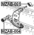 Сайлентблок (САЙЛЕНБЛОК ЗАДНИЙ ПЕРЕДНЕГО РЫЧАГА (MAZDA 626 GE 1991-1997)) FEBEST MZAB-001 (фото 2)