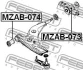 Сайлентблок переднего рычага задний (без кронштейна) MAZDA 323 BG 89-94 FEBEST MZAB-073 (фото 2)