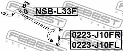 Втулка стабілізатора FEBEST NSBL33F