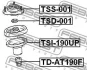 Верхня опора амортизатора (ОПОРА ПЕРЕДНЕГО АМОРТИЗАТОРА TOYOTA AVENSIS AT22#/AZT220/CDT220/CT220/ST220/ZZT22# 1997-2003) FEBEST TSS-001 (фото 2)