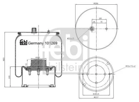 Балон пневматичної ресори, пневматична підвіска FEBI BILSTEIN 101269