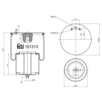 Сильфон пневматичної підвіски FEBI BILSTEIN 101313