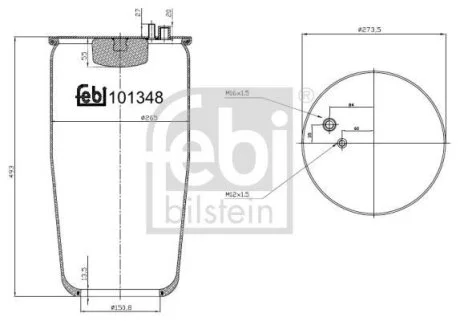 Балон пневматичної ресори, пневматична підвіска FEBI BILSTEIN 101348