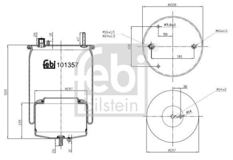 Сильфон пневматичної підвіски FEBI BILSTEIN 101357
