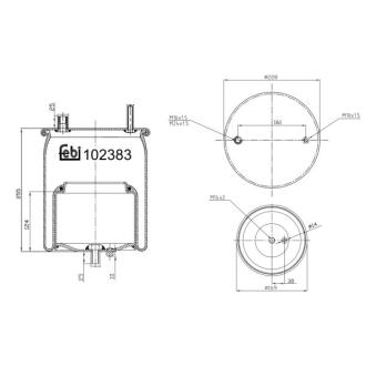 Кожух пневматической рессоры FEBI BILSTEIN 102383