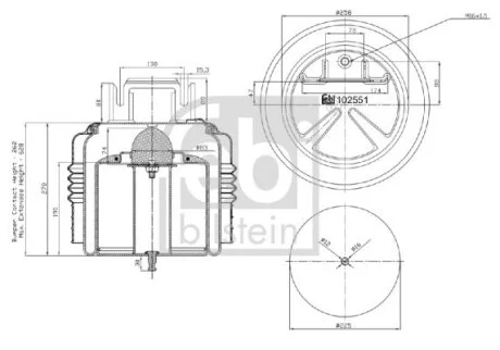 Сильфон пневматичної підвіски FEBI BILSTEIN 102551