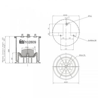 Балон пневматичної ресори, пневматична підвіска FEBI BILSTEIN 102809
