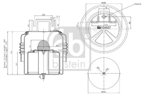 Сильфон пневматичної підвіски FEBI BILSTEIN 104537