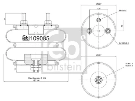 FEBI - Пневмоподушка FEBI BILSTEIN 109085