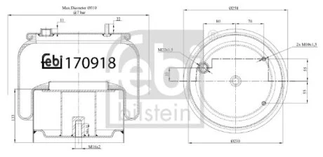 Пневмоподушка FEBI BILSTEIN 170918