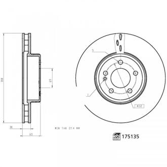Гальмівний диск FEBI BILSTEIN 175135