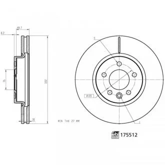 Гальмівний диск FEBI BILSTEIN 175512