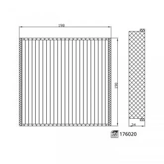 Змінний фільтруючий елемент повітряного фільтра салону FEBI BILSTEIN 176020