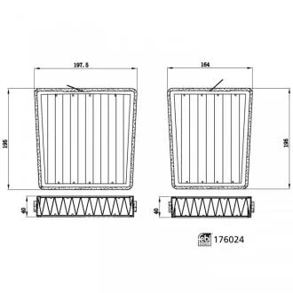 Комплект фільтрів, повітря салону FEBI BILSTEIN 176024