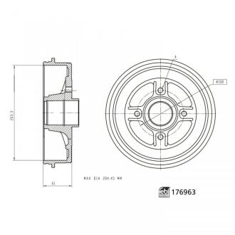 Гальмівний барабан FEBI BILSTEIN 176963