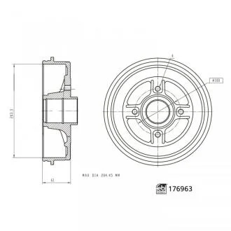 Гальмівний барабан FEBI BILSTEIN 176963