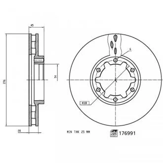 Гальмівний диск FEBI BILSTEIN 176991