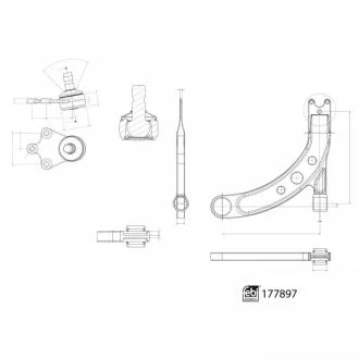 Важіль підвіски, підвіска коліс FEBI BILSTEIN 177897