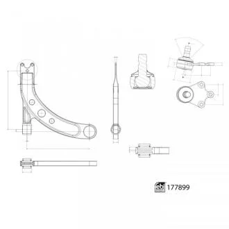 Коромисло підвіски колеса, переднє FEBI BILSTEIN 177899