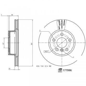 Гальмівний диск FEBI BILSTEIN 177996