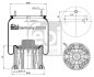 Подушка амортизуюча (Пневморессора 4023 N P03 (со стаканом)) FEBI BILSTEIN 20523 (фото 1)