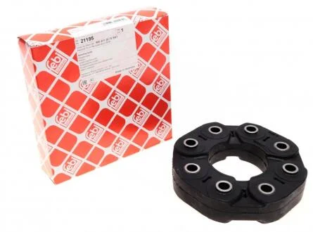 Еластична муфта карданного валу задн/передній (зовнішній діаметр 160мм, АКПП/МКПП) MERCEDES C (W203), C (W204), C T-MODEL (S203), C T-MODEL (S204), CLK (A209), CLK (C209), CLS (C218) 1.8-6.2 10.01- FEBI BILSTEIN 21195