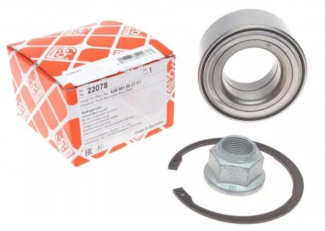 Подшип. пер. / зад. ступ., Vito 638, 1996-2003 / зад. ступ. DB W124, (45x84x39), (к-т) FEBI BILSTEIN 22078