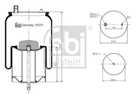 Сильфон пневматичної підвіски FEBI BILSTEIN 35675