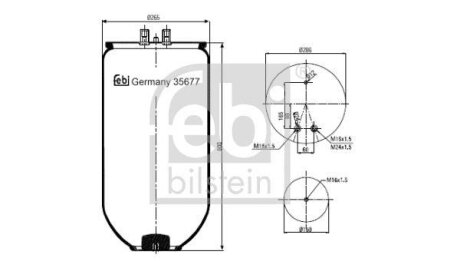 Подушка амортизуюча (Пневморессора 4912 N P08 (без стакана)) FEBI BILSTEIN 35677