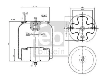 Сильфон пневматичної підвіски FEBI BILSTEIN 35678