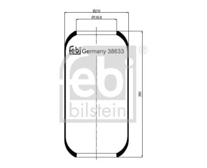 Балон пневматичної ресори, пневматична підвіска FEBI BILSTEIN 38633