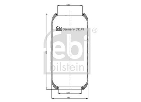 Балон пневматичної ресори, пневматична підвіска FEBI BILSTEIN 39149