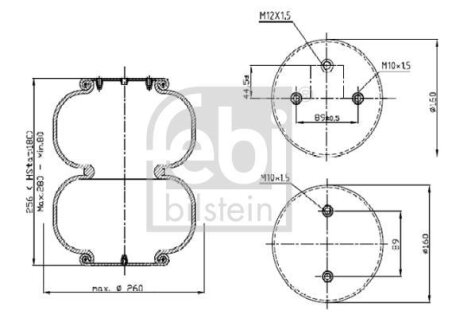 Балон пневматичної ресори, пневматична підвіска FEBI BILSTEIN 39420
