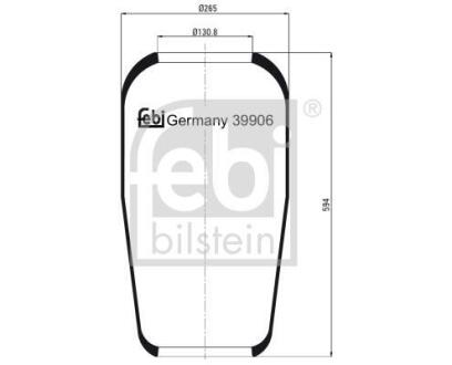 Балон пневматичної ресори, пневматична підвіска FEBI BILSTEIN 39906