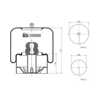 Кожух пневматической рессоры FEBI BILSTEIN 39988