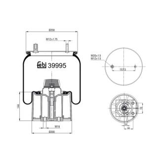 Кожух пневматической рессоры FEBI BILSTEIN 39995