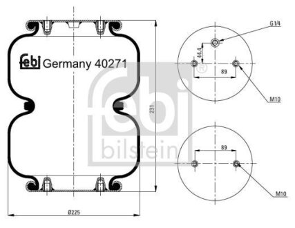 Балон пневматичної ресори, пневматична підвіска FEBI BILSTEIN 40271