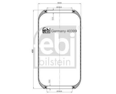 Кожух пневматической рессоры FEBI BILSTEIN 40399