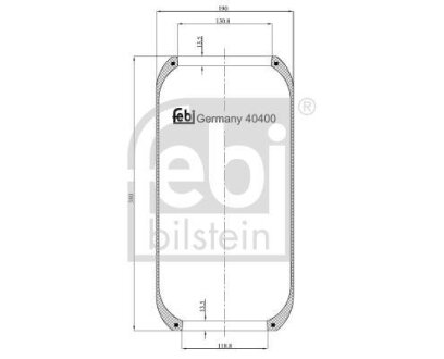 Кожух пневматической рессоры FEBI BILSTEIN 40400