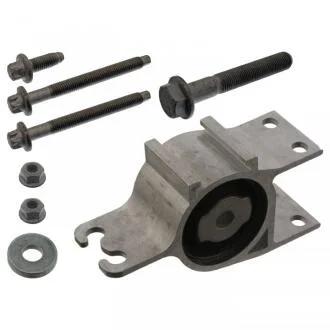 Сайлентблок с кронштейном, болтами и гайками (сторона установки: сзади, передний мост слева) FEBI BILSTEIN 44172