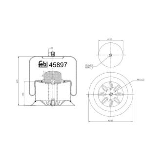 Балон пневматичної ресори, пневматична підвіска FEBI BILSTEIN 45897