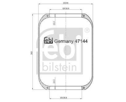 Балон пневматичної ресори, пневматична підвіска FEBI BILSTEIN 47144