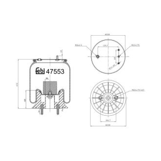 Кожух пневматической рессоры FEBI BILSTEIN 47553