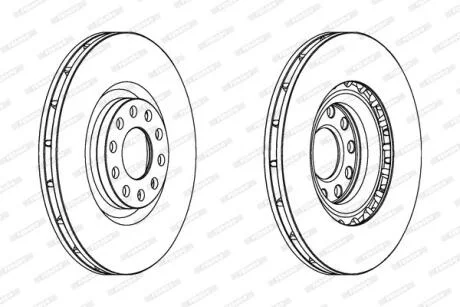 Гальмiвнi диски FERODO DDF1166C-1 (фото 1)