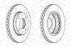 Диск тормозной HYUNDAI ELANTRA/MATRIX 00-10 1.6-2.0 перед. FERODO DDF1270 (фото 2)